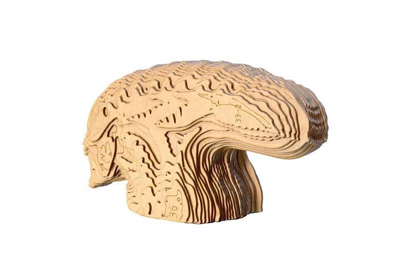 Imagem de Quebra Cabeças 3D Alien Busto Mdf 3Mm Natural - Darama