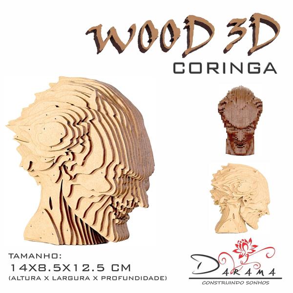 Imagem de Quebra Cabeças 3D Cabeça Coringa Decoração Ornamento Enfeite