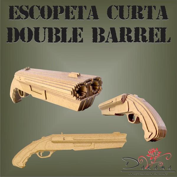 Imagem de Quebra Cabeças 3D Escopeta Curta Cano Duplo Mdf Nat Darama