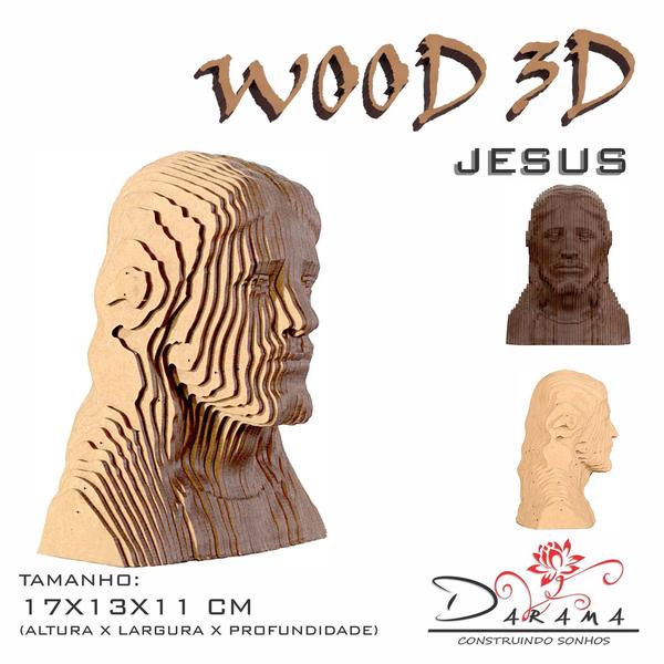 Imagem de Quebra Cabeças 3D Jesus Cristo Decoração Ornamento Enfeite