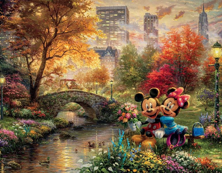 Imagem de Quebra-cabeças Ceaco 4 em 1 Thomas Kinkade Disney 500 peças