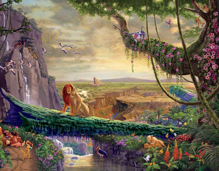 Imagem de Quebra-cabeças Ceaco 4 em 1 Thomas Kinkade Disney 500 peças