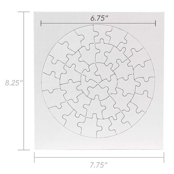 Imagem de Quebra-cabeças em branco Hygloss Heart Shape 8,5x9,5cm 24 quebra-cabeças