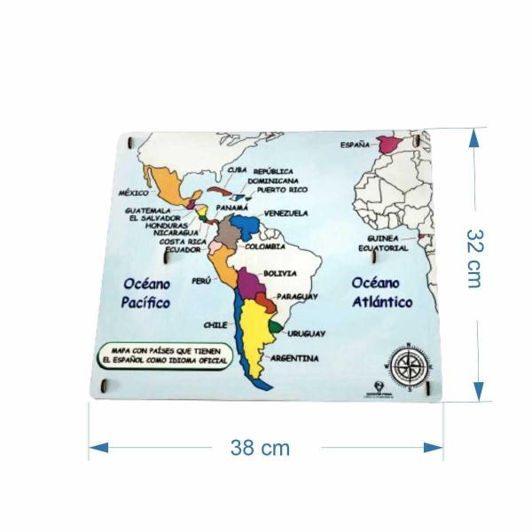 Imagem de Quebra Cabeças Países Hispanicos Idioma Espanhol Puzzle