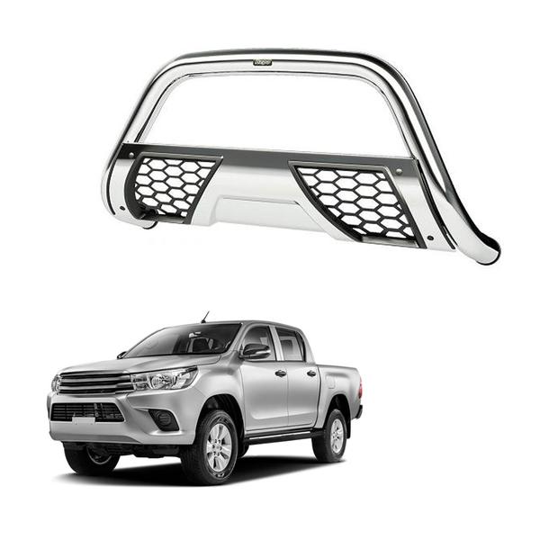 Imagem de Quebra Mato Hilux 2016 2017 2018 2019 Grade Esportiva Cromo