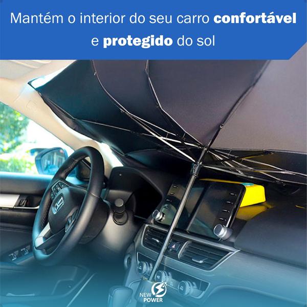 Imagem de Quebra Sol Para Brisa Carro Protetor Solar Guarda Chuva 140 cm x 78 cm Linha Premium