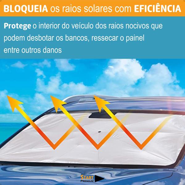 Imagem de Quebra Sol Para Brisa Carro Protetor Solar Guarda Chuva Linha Premium