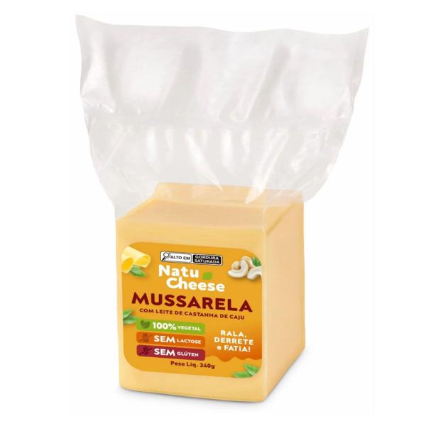 Imagem de Queijo Mussarela Com Leite De Castanha Caju Vegetal Sem Lactose 240g NatuCheese