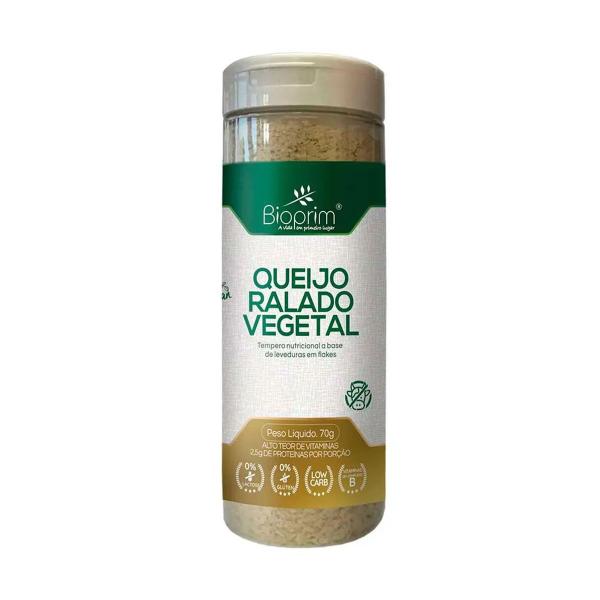 Queijo Ralado Vegetal Vegano 70g Bioprim Imagem de Queijo Ralado Vegetal Vegano 70g Bioprim