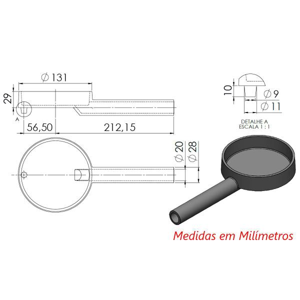 Imagem de Queimador Palmatoria Médio Fogão Industrial de Ferro 13cm