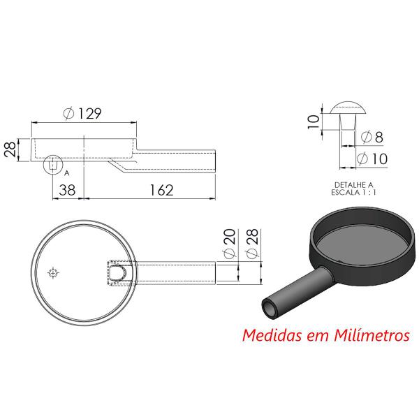 Imagem de Queimador Simples Fogão Industrial de Ferro Fundido N02 13cm