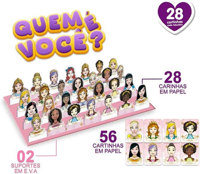 Imagem de Quem É Você Princesas Jogo De Tabuleiro 28 Carinhas