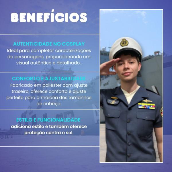 Imagem de Quepe Marinheiro Almirante Adulto