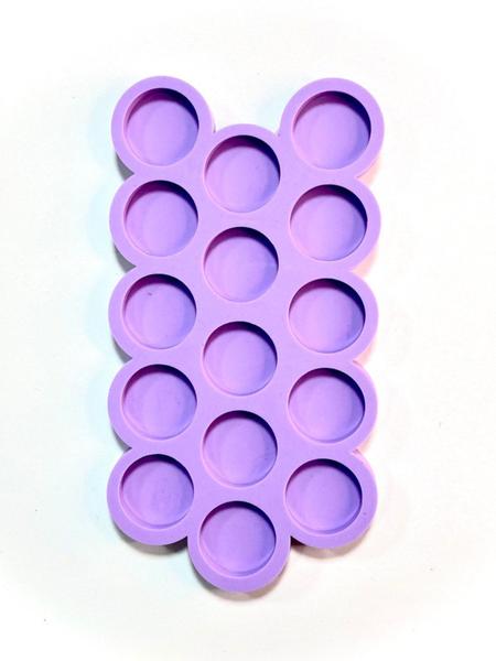 Imagem de R476 molde de silicone círculos 3cm 15cavidades resina