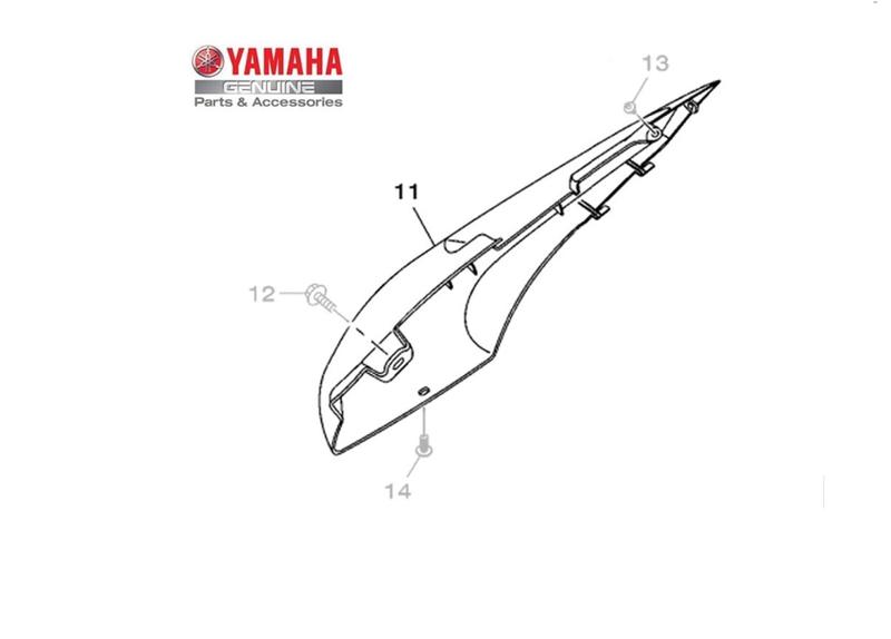 Rabeta Traseira Lado Direito Yamaha Ys150 Fazer 150 Original 1STF472K00P1 Imagem de Rabeta Traseira Lado Direito Yamaha Ys150 Fazer 150 Original 1STF472K00P1