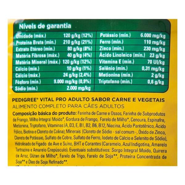 Imagem de Ração Adulto Pedigree Vital Pro Carne E Vegetais 1Kg