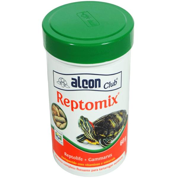 Imagem de Ração Alcon Club Reptomix 60g Para Tartarugas Aquáticas Kit Com 10