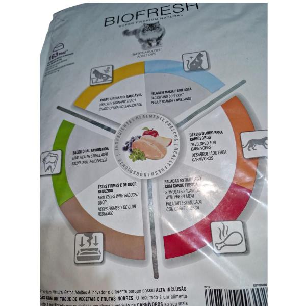 Imagem de Ração BioFresh Super Premium 7,5Kg Frango Para Gatos Adultos