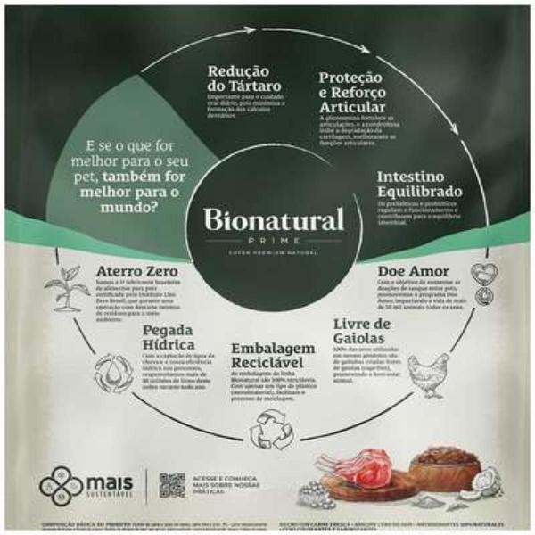 Imagem de Ração Bionatural Prime 15Kg Cordeiro Cães Adultos Pequenos