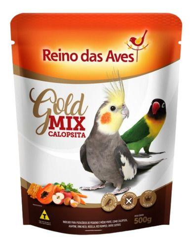 Imagem de Ração Calopsita Gold Mix 500g Reino Das Aves 