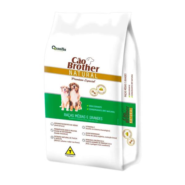 Ração Cão Brother Natural Premium Especial Raças Médias e Grandes 2kg Imagem de Ração Cão Brother Natural Premium Especial Raças Médias e Grandes 2kg
