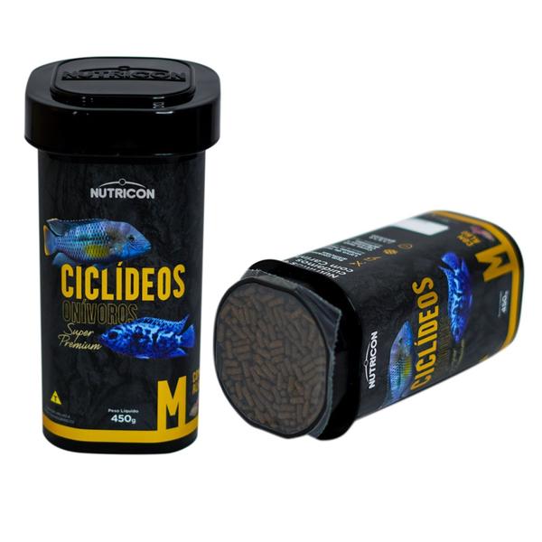 Imagem de Ração Ciclídeos Onívoros M - Nutricon 450g