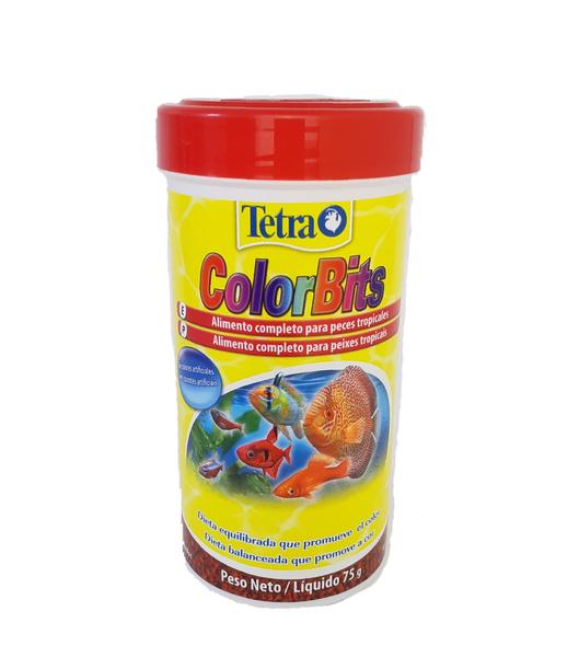 Imagem de Ração ColorBits Tetra 75g para Acaras Discos Peixes Tropicais