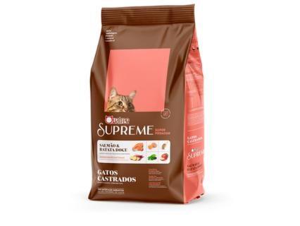 Imagem de Ração de 3kg Quatree Supreme Para Gato Castrado Salmão e Batata doce 