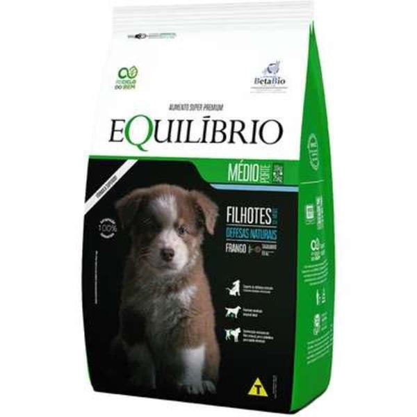 Imagem de Ração equilíbrio para cães filhotes porte médio frango 15kg