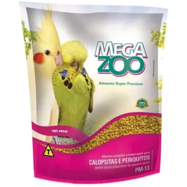 Ração Extrusada Calopsitas Periquitos Mini Bits Megazoo 900g Imagem de Ração Extrusada Calopsitas Periquitos Mini Bits Megazoo 900g