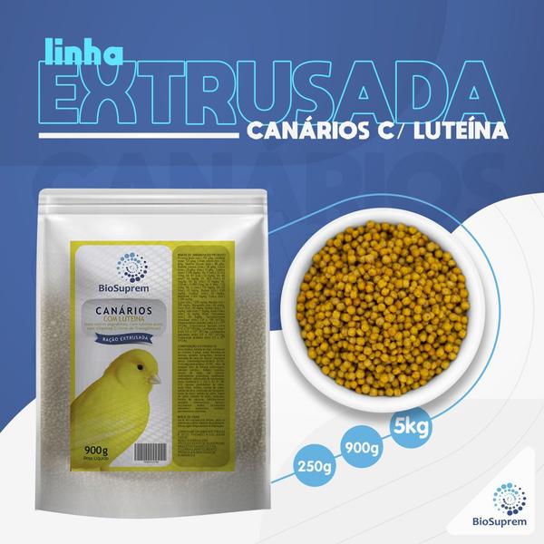 Imagem de Ração Extrusada Completa Premium Canário Com Luteína 900g - Biosuprem - Fator Amarelo Cor