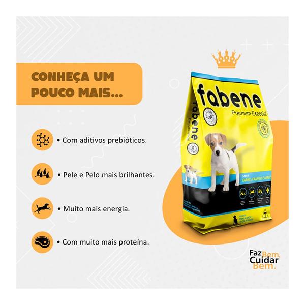 Ração Fabene Cães Filhotes - 12kg - PREMIATTA Imagem de Ração Fabene Cães Filhotes - 12kg