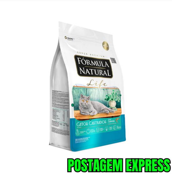 Imagem de Ração Fórmula Natural Life para Gatos Adultos Castrados Sabor Salmão 7,5kg