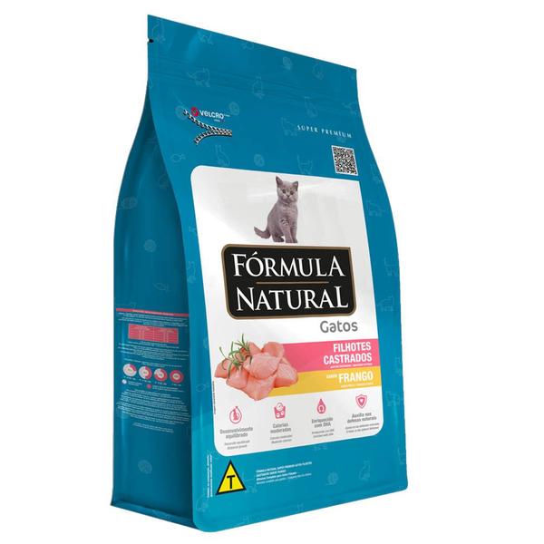 Imagem de Ração Fórmula Natural Super Premium Gatos Castrados Filhotes Frango - 7kg