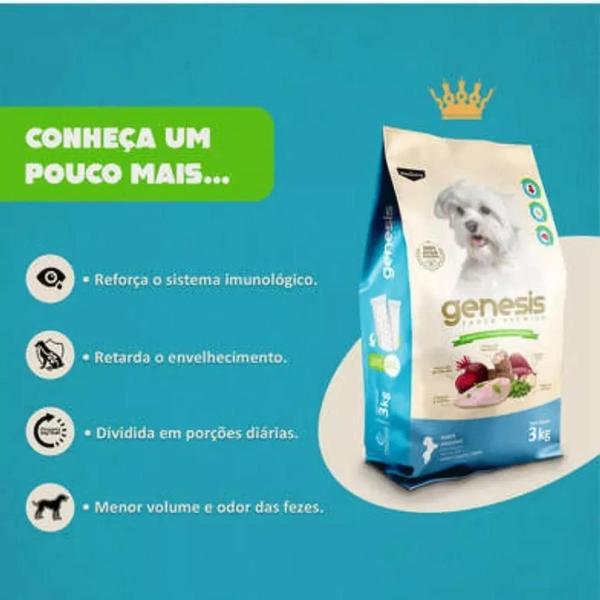 Imagem de Ração Gênesis Super Premium para Cães Adultos, Filhotes e Senior de Porte Pequeno - Premiatta