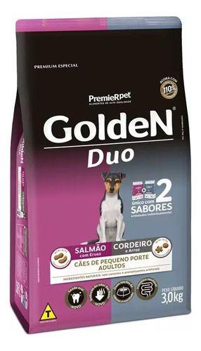 Imagem de Ração Golden Duii Cães Adultos Porte Pequeno Salmão Com Ervas & Cordeiro E Arroz 3kg