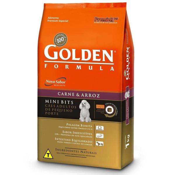 Imagem de Ração Golden Fórmula Cães Adultos Carne Raças Pequenas 1kg