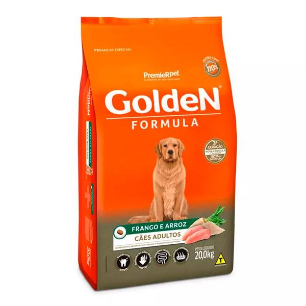 Imagem de Ração Golden Fórmula Cães Adultos Frango E Arroz - 20kg