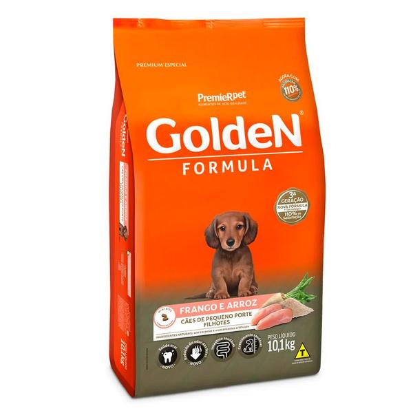 Imagem de Ração Golden Fórmula Cães Filhotes Mini Bits Frango E Arroz - 10,1kg