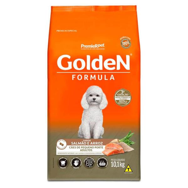 Imagem de Ração Golden Fórmula Mini Bits Para Cães Adultos Sabor Salmão e Arroz 10,1 Kg