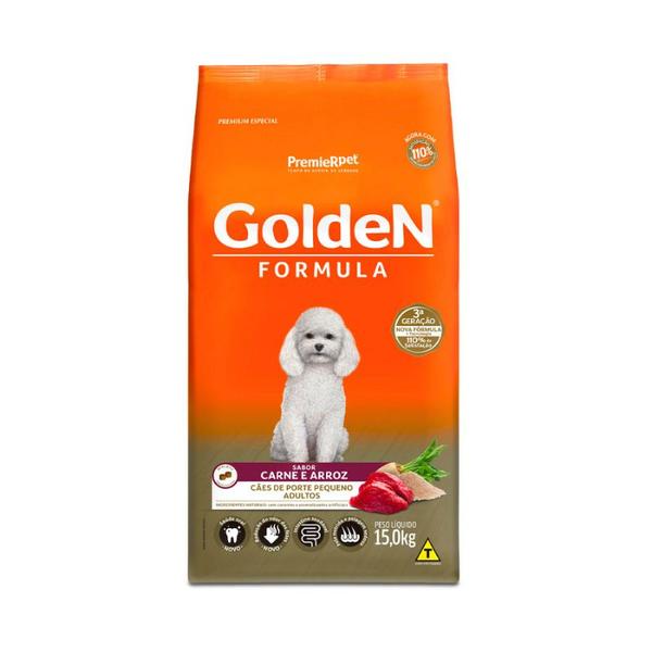 Imagem de Ração Golden Fórmula Mini Bits Sabor Carne 15kg - Cães de Porte Pequeno Adultos