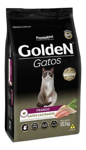 Imagem de Ração Golden para Gatos Adultos Castrados Sabor Frango 10,1kg