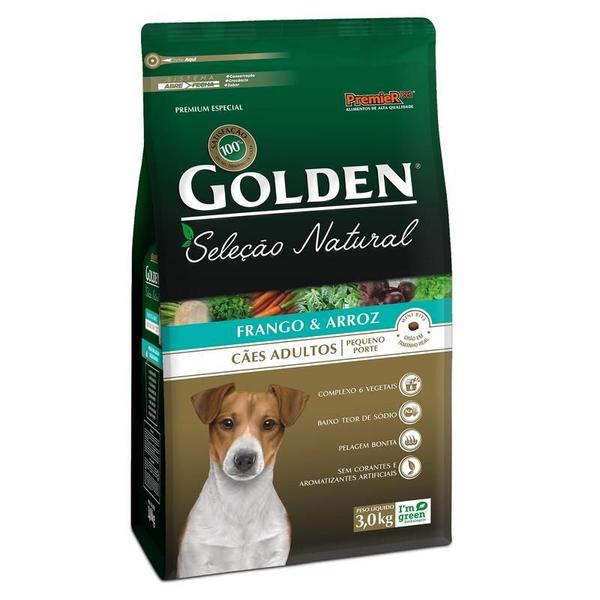 Imagem de Ração Golden Seleção Natural Cães Adultos Frango Arroz 3Kg