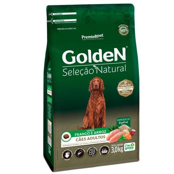 Imagem de Ração Golden Seleção Natural Cães Grandes Adultos Frango e Arroz 12kg