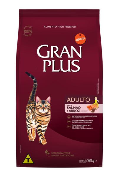 Imagem de Ração Gran Plus Gatos Adultos Salmão e Arroz - 10,1Kg