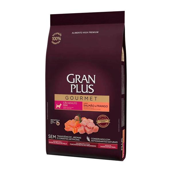 Imagem de Ração GranPlus Gourmet para Cães Adultos de Porte Mini Salmão e Frango 10,1kg