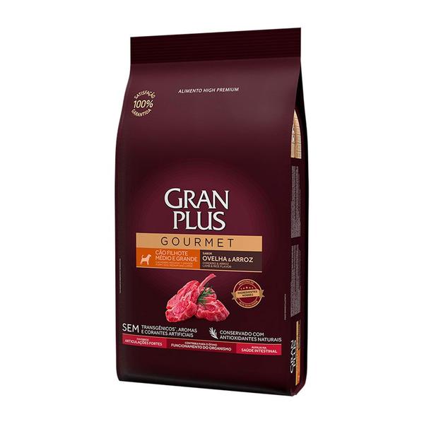 Imagem de Ração GranPlus Gourmet para Cães Filhotes de Porte Médio e Grande Ovelha e Arroz 3kg