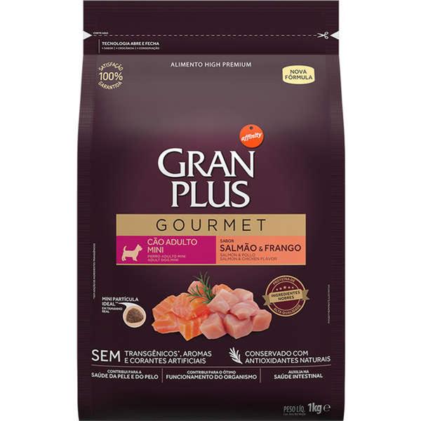 Ração GranPlus Gourmet Salmão & Frango para Cães Adultos Raças Mini 1kg Imagem de Ração GranPlus Gourmet Salmão & Frango para Cães Adultos Raças Mini 1kg