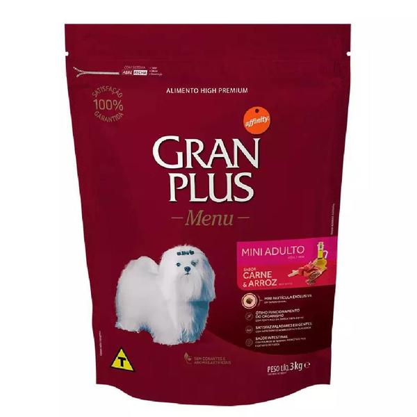 Imagem de Ração Granplus Menu Cães Mini Carne E Arroz 3Kg