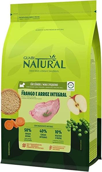 Imagem de Ração Guabi Natural Cao Senior Pequenas E Medias Frango E Arroz Integral 2.5Kg